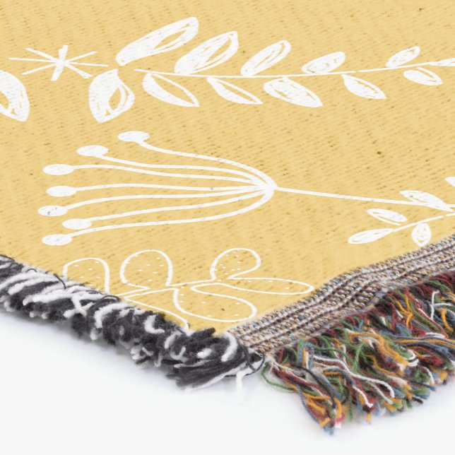 Alla färger rustic jul folkkonst floral krans mysfilt (Hörn)