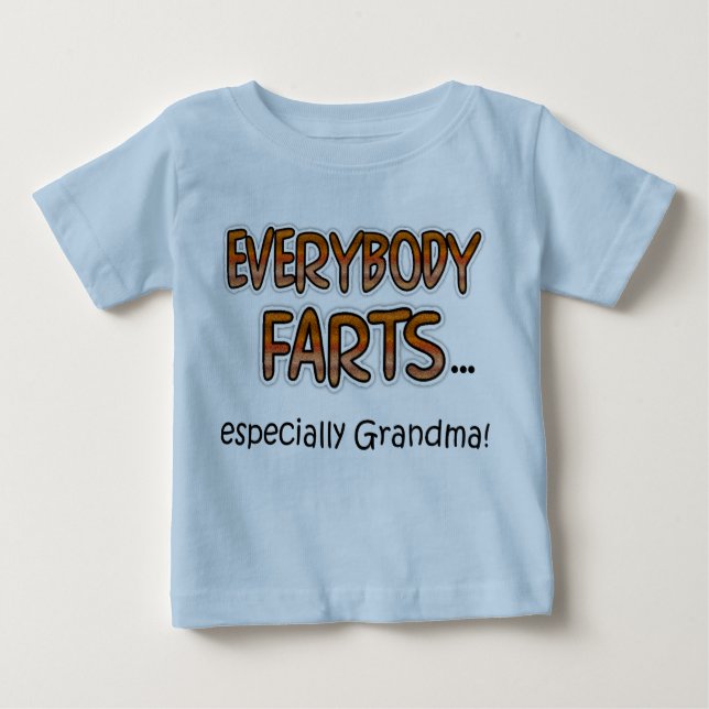 Alla Farts, särskilt mormor! Spädbarnskjorta Tee (Framsida)