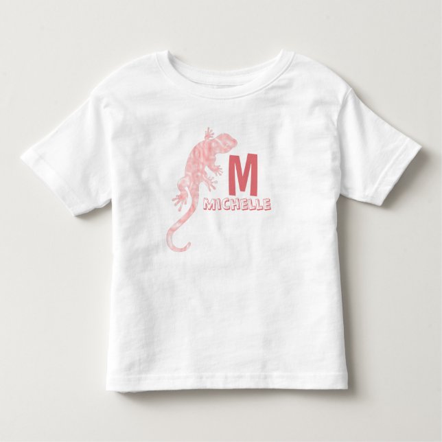 Alla flickor Namn Lizard Monogram Tee (Framsida)