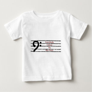 Alla följer den bas- spelare t shirt