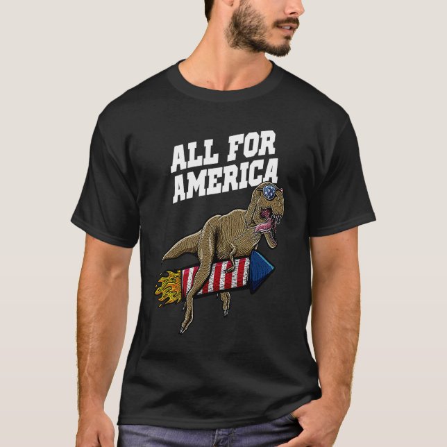 Alla för USA:s självständighet 4:e juli Frihet T Shirt (Framsida)