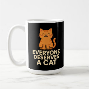 Alla förtjänar en Cat Cute Orange Kärlek Kaffemugg