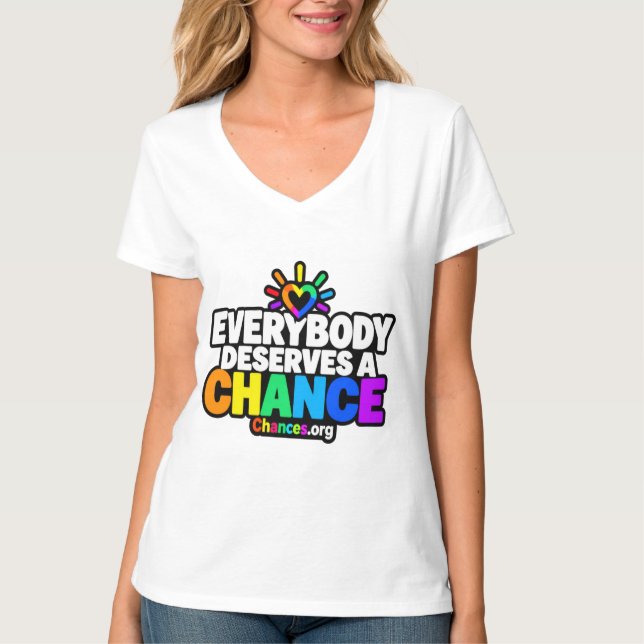 Alla förtjänar en chans t shirt (Framsida)