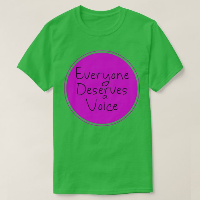 Alla förtjänar en röst 9 t shirt (Design framsida)