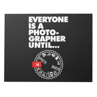 Alla fotografier tills manuellt läge anteckningsblock