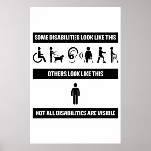 Alla funktionshinder är inte synliga logotyper Pos Poster
