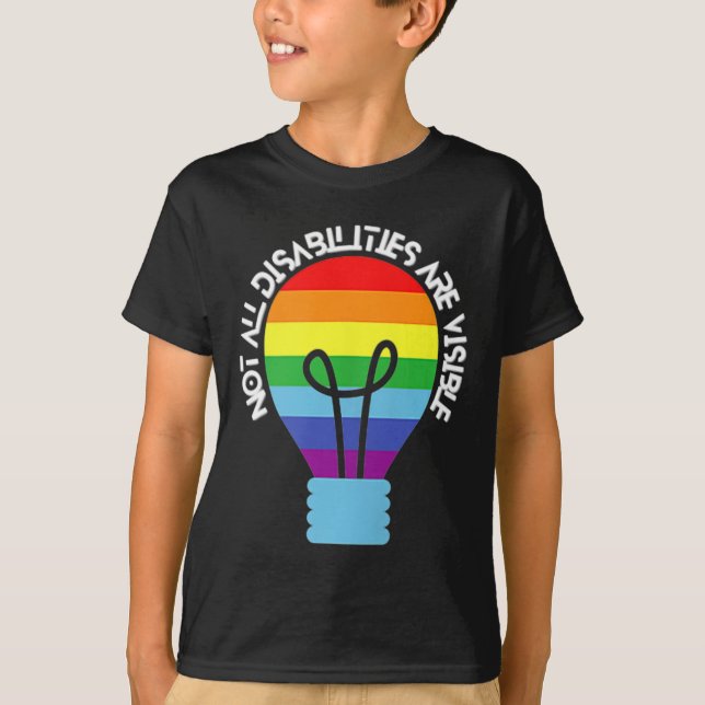 Alla funktionshinder är inte synliga. t shirt (Framsida)