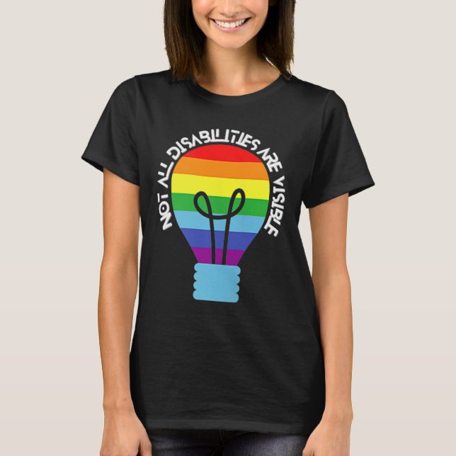 Alla funktionshinder är inte synliga. t shirt (Framsida)