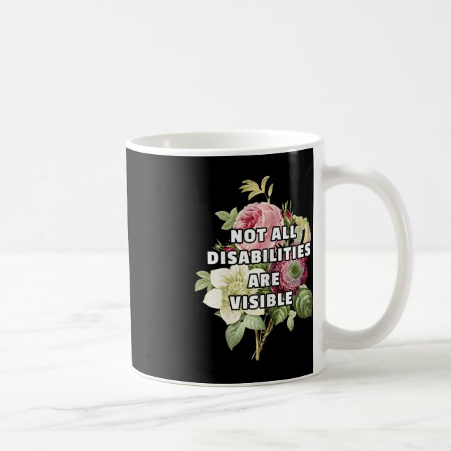 Alla funktionsnedsättningar är inte synliga fibrom kaffemugg (Höger)