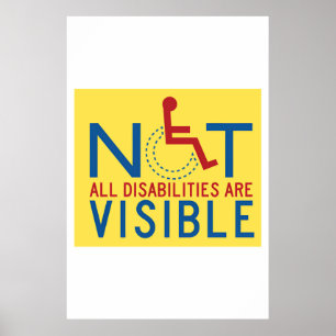 Alla funktionsnedsättningar är inte synliga grafis poster