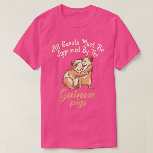 Alla gäster måste godkännas av Cute Guinea Gris T Shirt (Design framsida)