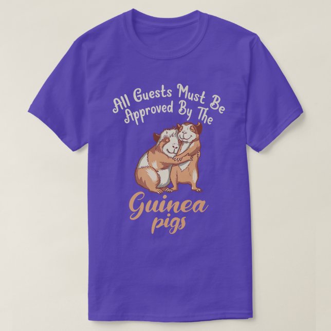 Alla gäster måste godkännas av Cute Guinea Gris T Shirt (Design framsida)