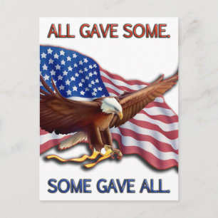 ALLA GAV NÅGOT. NÅGRA GAV ALL AMERIKANSKA FLAGGAN VYKORT