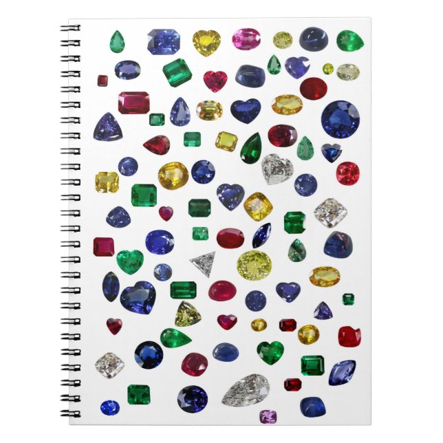 Alla Gemstones färgstarka Anteckningsbok (Framsidan)