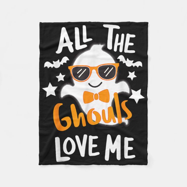 Alla Ghouls Kärlek Me Halloween Costume Småbarn B Fleecefilt (Framsidan)