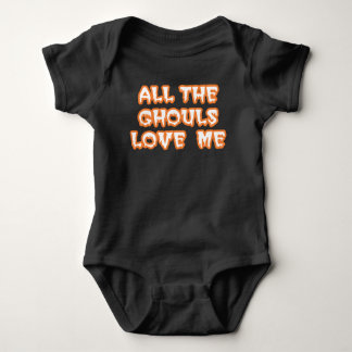 Alla Ghouls Kärlek Me Infant Black Bodykostym T-shirt