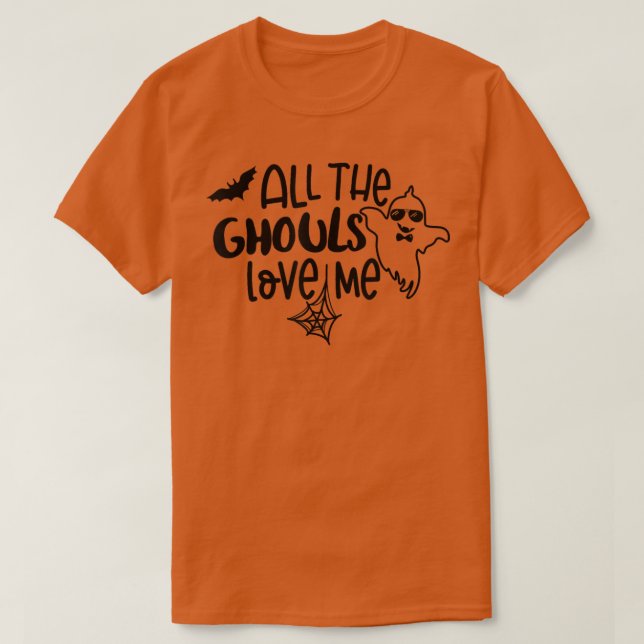 Alla Ghouls Kärlek Me-talessäsong Boo Crew Hall T Shirt (Design framsida)