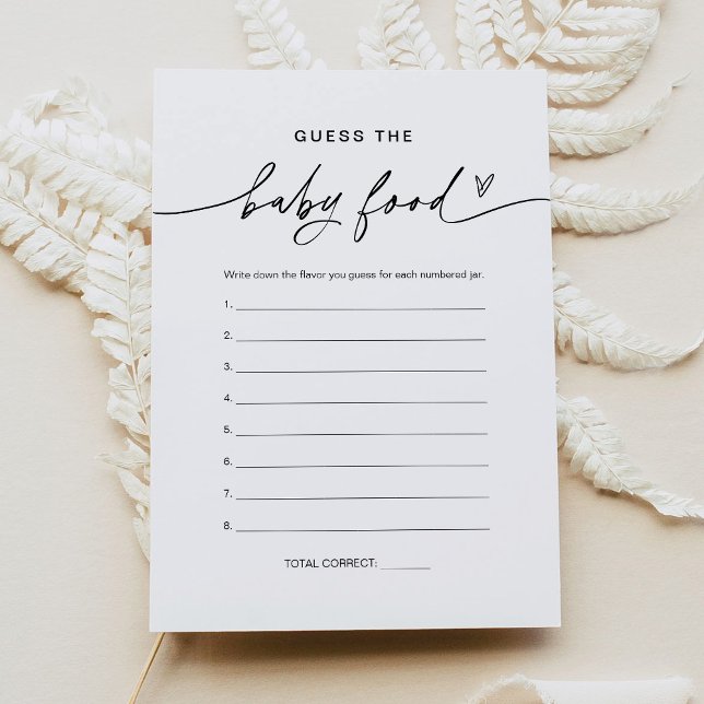 ALLA Gissa matkortet i Baby Inbjudningar (Skapare uppladdad)