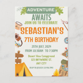 Alla glada campare sammankallas Camping Vykort