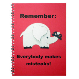 Alla gör misstag. anteckningsbok