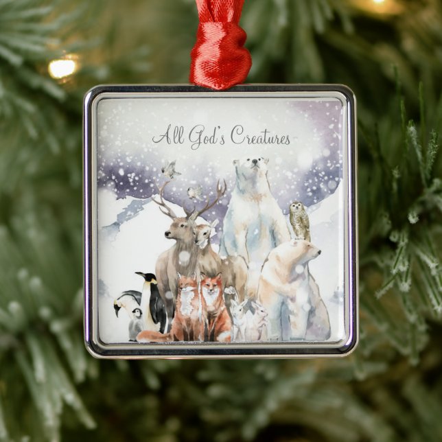 Alla Guds skapelser inspirerande Helgdag Julgransprydnad Metall (Träd)