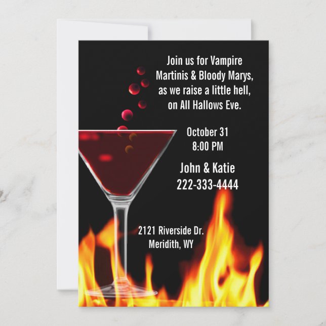 Alla Hallow Kväll Party inbjudan (Framsida)
