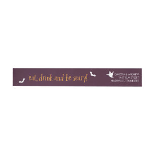 Alla Hallow's Kväll Halloween Soirée Etikettband