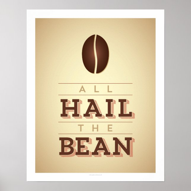Alla hälsar Bean Art Poster (Framsidan)