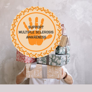 Alla Händer Support MS-informationsspärr Runt Klistermärke