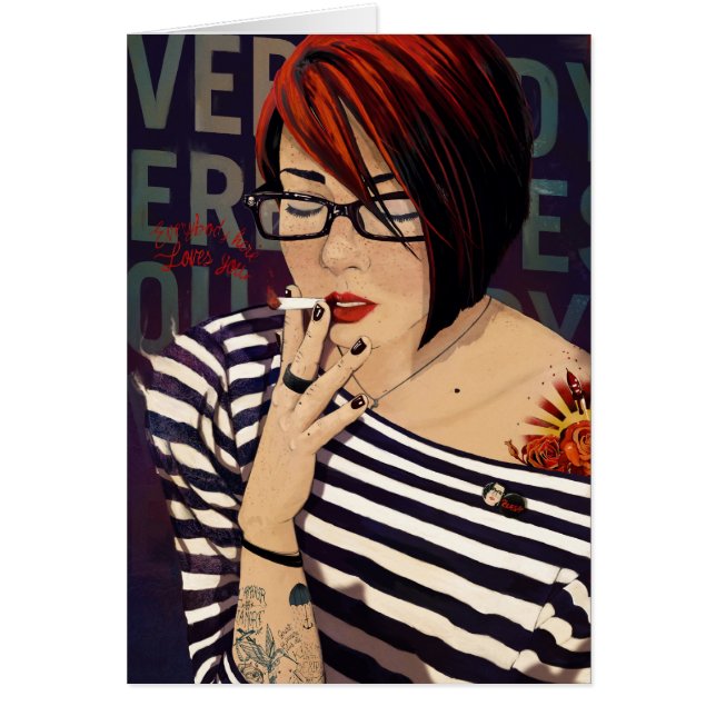 Alla här älskar dig hälsningskort (Framsidan)