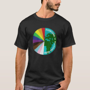 Alla här är välkomna HBT-partiet Ally Human Högers T Shirt