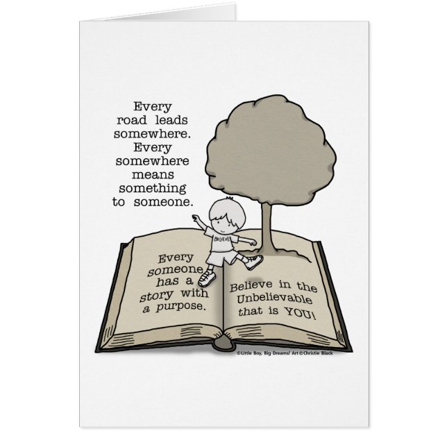 Alla har en berättelse hälsningskort (Framsidan)