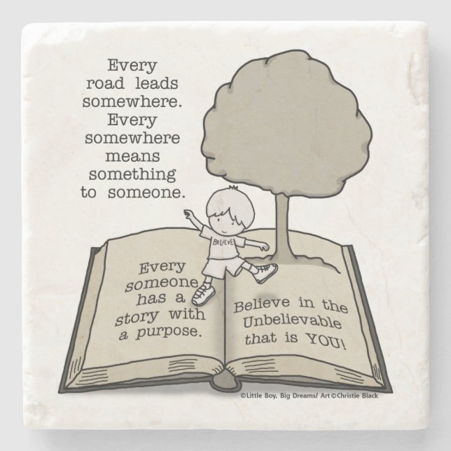 Alla har en historia underlägg sten (Framsidan)