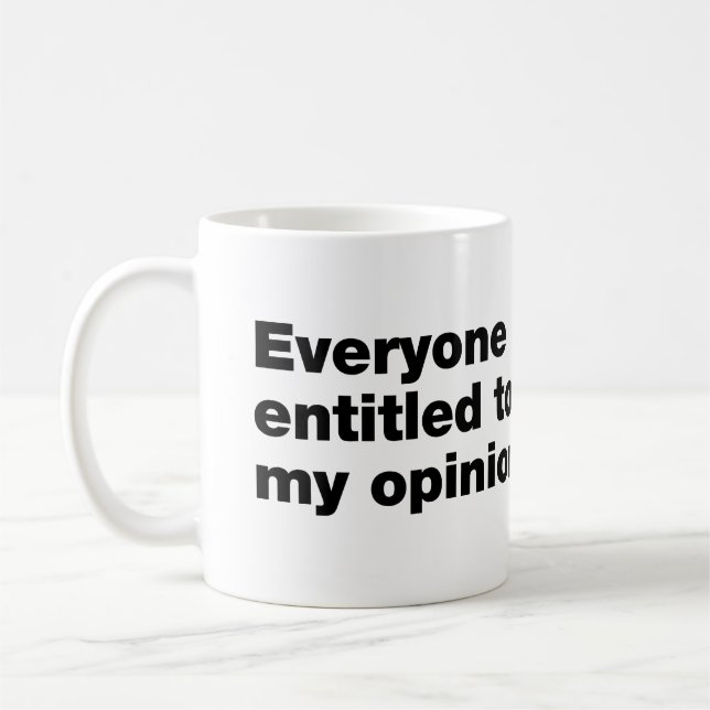 Alla har rätt till min åsikt kaffemugg (Vänster)