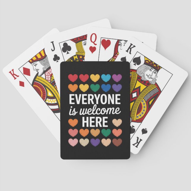Alla här välkomnar HBT-frågor Casinokort (Baksidan)