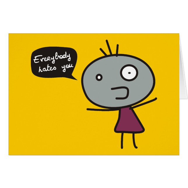 Alla hatar dig hälsningskort (Framsidan Horizontal)