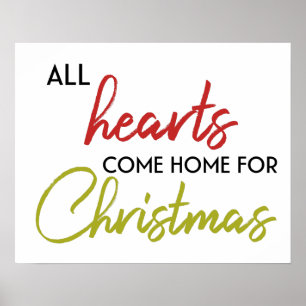 Alla Heards Kom hem för jul // offertdekaler Poster