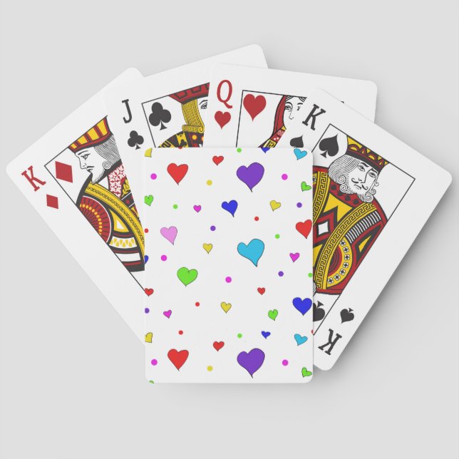 Alla Hearts klassiska uppspelningskort med flera f Casinokort (Baksidan)