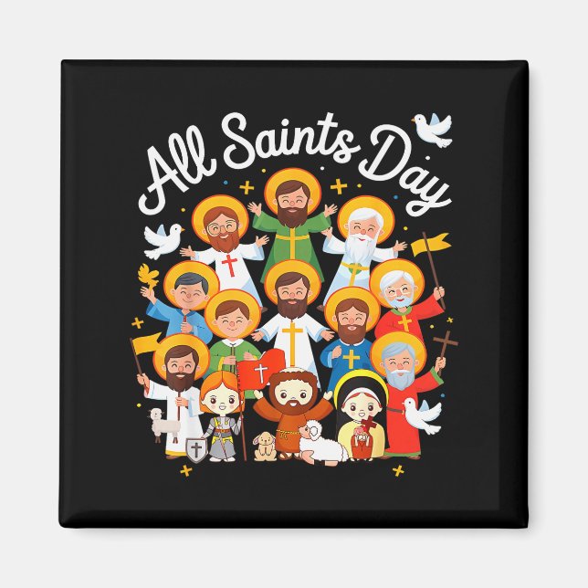 Alla helgons dag Barn Katolska St Franciskus Teres Magnet (Framsidan)