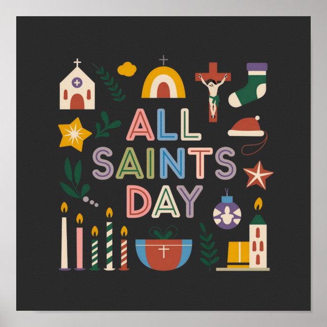 Alla helgons dag - firande av den meningsfulla dag poster (Framsidan)