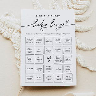 ALLA hittar gästen Baby Bingo-spelet Inbjudningar