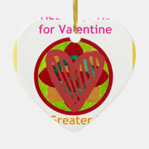 Alla hjärtan går hem för Valentine Art-utskrift Julgransprydnad Keramik