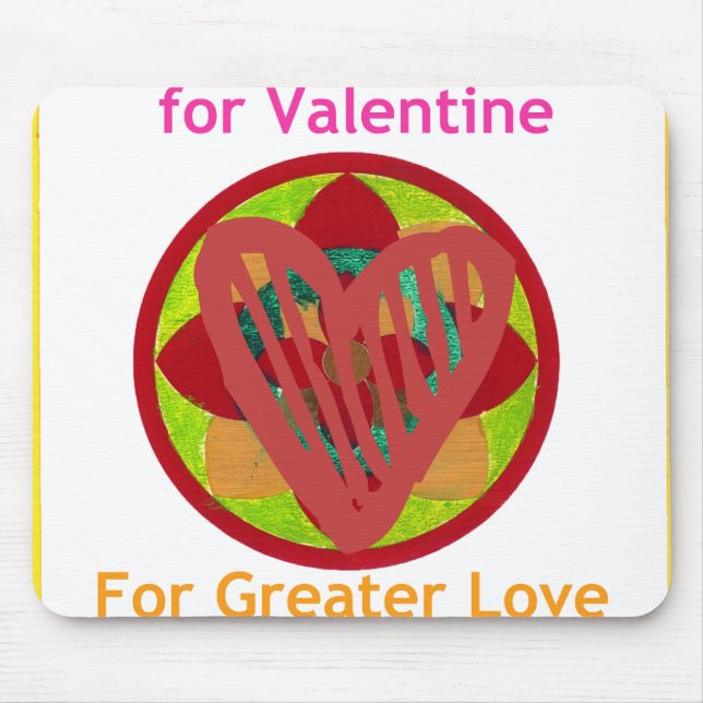 Alla hjärtan går hem för Valentine Art-utskrift Musmatta (Framsidan)