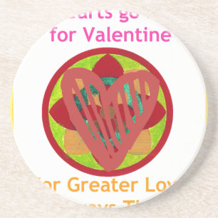 Alla hjärtan går hem för Valentine Art-utskrift Underlägg