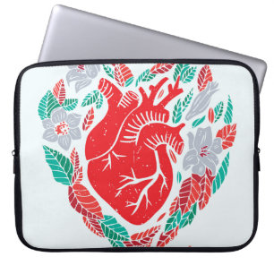 Alla hjärtans anatomiska hjärta: Unikt kort Laptop Fodral