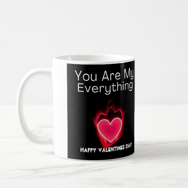 Alla hjärtans anpassningsbara utformning med två M Kaffemugg (Vänster)