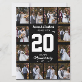 Alla hjärtans årsdag 12 Foto Collage Meddelande