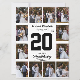 Alla hjärtans årsdag 12 Fotokollage Meddelande