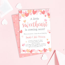 Alla hjärtans baby shower-inbjudan inbjudningar