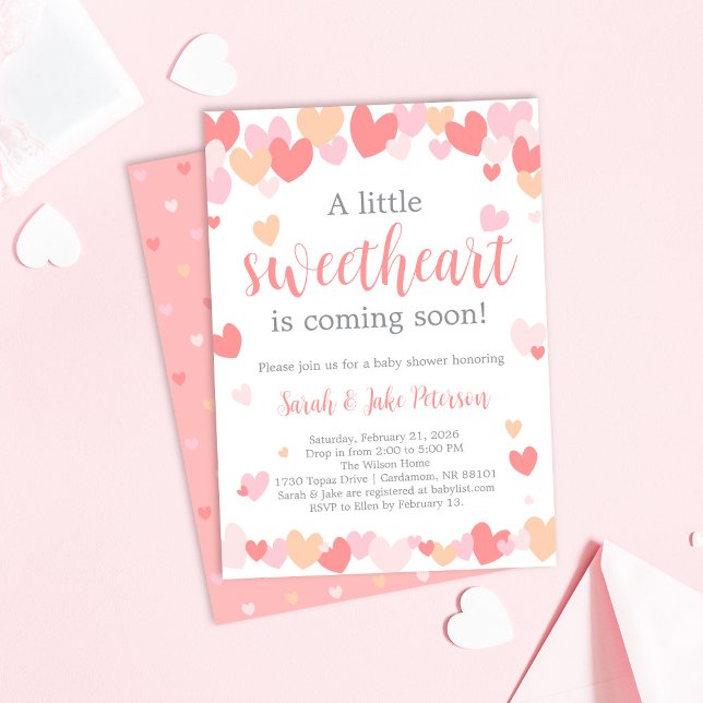 Alla hjärtans baby shower-inbjudan inbjudningar (Skapare uppladdad)